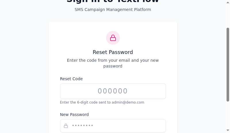 Password Reset Step 2